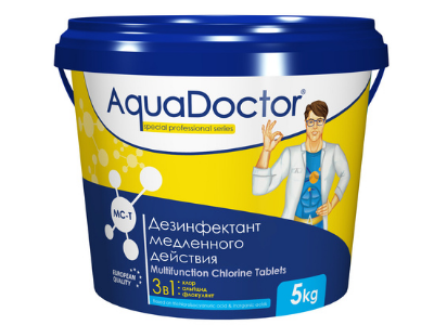 Средство по уходу за водой в бассейне AquaDoctor MC-T (табл. 200 гр.) 5 кг.